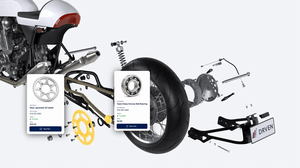 DRVEN Motorbike Parts Catalogue off-white animated