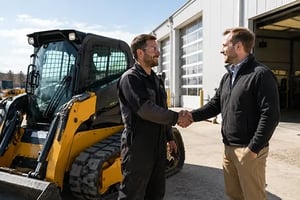 Fixed machine being handed over